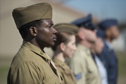 Volunteers dressed in the Air Force's past uniforms during the Airman Heritage Museum's 60th anniversary celebration Jan. 26 at Joint Base San Antonio-Lackland, Texas. 