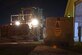 U.S. Air Force Senior Airman Celina Garcia, a medical logistics technician with the 379th Expeditionary Medical Group blood transshipment center, drives a 10K forklift in order to move a pallet of blood units at Al Udeid Air Base, Qatar, Jan. 27, 2017. A selection of Airmen within the blood transshipment center achieve certification to operate material handling equipment in order to expedite the shipping of blood units.  (U.S. Air Force photo by Senior Airman Cynthia A. Innocenti)