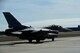 An F-16CM Fighting Falcon prepares for takeoff from Shaw Air Force Base, S.C., Jan. 19, 2017 to Red Flag 17-1 at Nellis AFB, Nev. Red Flag is an exercise that occurs about four times a year and allows multiple aircraft to participate in a realistic training environment. (U.S. Air Force photo by Airman 1st Class BrieAnna Stillman) 

