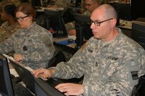 Sgt. 1st Class Kevin Deon takes notes in the 80th Training Command's first Quality Assurance Officer course at Grand Prairie, Texas, Jan. 24, 2017.