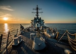 USS Donald Cook transits Black Sea as part of President Obama’s European phased adaptive approach to ballistic missile defense in Europe, April 2014