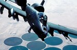 A-10A Thunderbolt II aircraft flies over target area during Operation Desert Storm (U.S. Air Force/Fernando Serna)