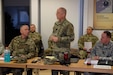 KAISERSLAUTERN, Germany — Command Sgt. Maj. Michael McGregor, 361st Civil Affairs Brigade senior enlisted leader, introduces himself to senior enlisted leaders and noncommissioned officers, Jan. 23, 2017 during the 7th MSC’s senior enlisted leadership forum.