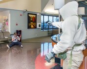 Service members from David Grant USAF Medical Center participate in an active shooter exercise at Travis Air Force Base, Calif., Jan. 26, 2017. The exercise evaluated the medical staff’s lock down response and patient care procedures. (U.S. Air Force photo/Louis Briscese)