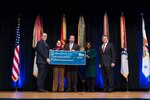 From left: Robert Work, deputy secretary of defense; Kathy Rhem, DLA HR communications manager; Brad Bunn, director of DLA HR;  Rosie Allen-Herring, president/CEO, United Way National Capital Area; Michael Rhodes, director of administration, DoD Office of the Deputy Chief Management Officer, Jan. 26, 2017, the Pentagon.  