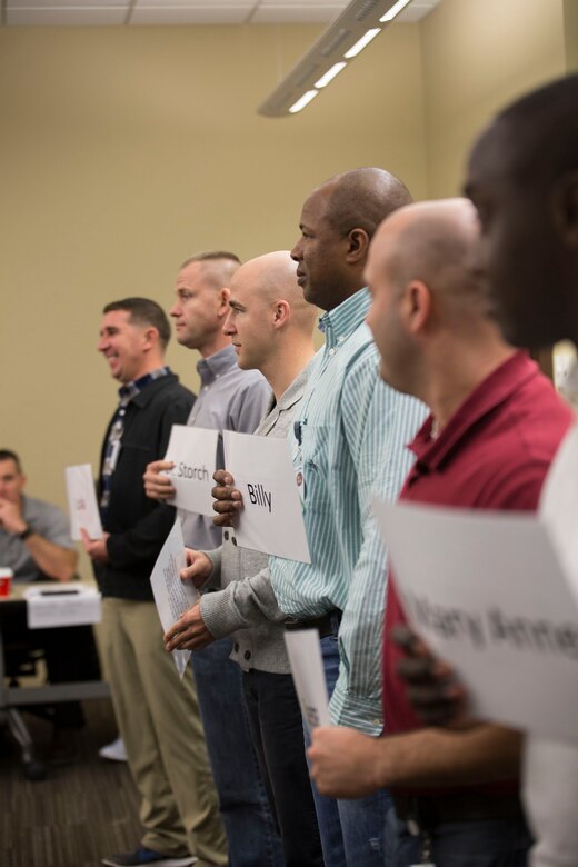 Senior leaders are tasked to make life or death decisions based on the face-value of a person during an exercise at the Senior Leadership Workshop aboard Marine Corps Support Facility New Orleans, Jan. 23-26, 2017. The exercise required the Marines and Sailors to make the decision on who would be saved from a sinking ship and who would be sacrificed based on a small paragraph on information given about a person The workshop aims to emphasize the importance of open communication and equal opportunity, and to demonstrate their effects on unit cohesion, mission accomplishment and mission readiness. (U.S. Marine Corps photo by Sgt. Sara Graham) 