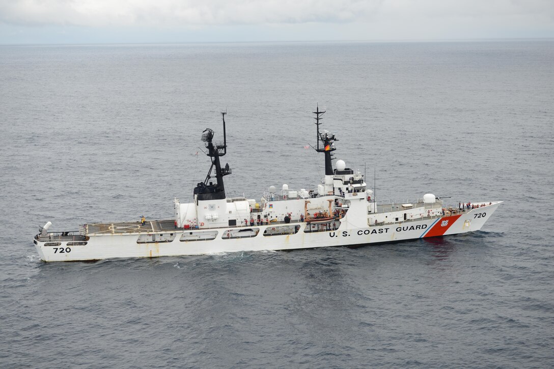 170110-G-DE713-010 through 016
EASTERN PACIFIC OCEAN – The Coast Guard Cutter Sherman transits through the Pacific Ocean, Jan. 11, 2017. Sherman, homeported in Honolulu, is on a counter narcotics mission in the Eastern Pacific Ocean. Cutters like Sherman routinely conduct operations from South America to the Bering Sea conducting alien migrant interdiction operations, domestic fisheries protection, search and rescue, counter-narcotics and other Coast Guard missions at great distances from shore keeping threats far from the U.S. mainland. (FOR RELEASE U.S. Coast Guard photo Chief Warrant Officer Allyson E.T. Conroy)