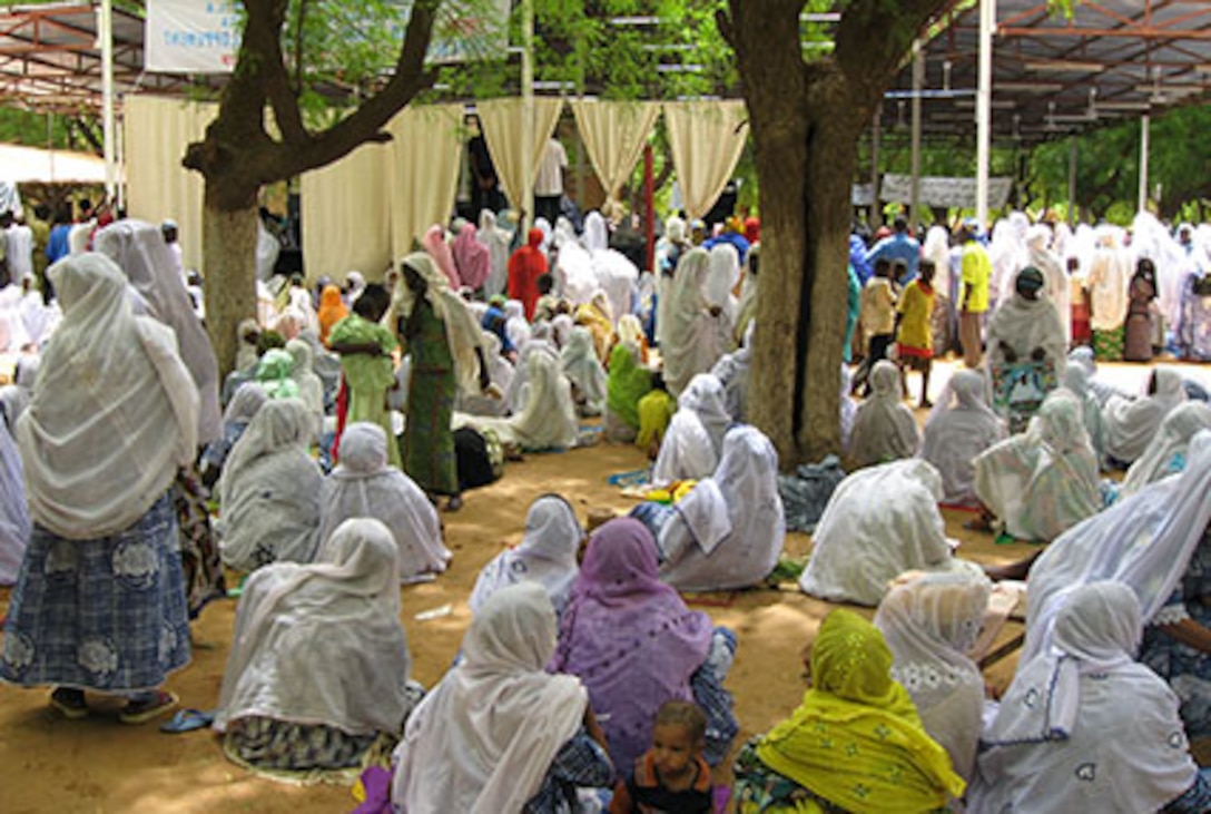 A meeting of a Muslim women’s organization in Niger, at a center of the Tidjaniyya Sufi order.  Sufism remains an important part of the religious landscape in the Sahel, even if it is increasingly challenged by other forms of religious expression.