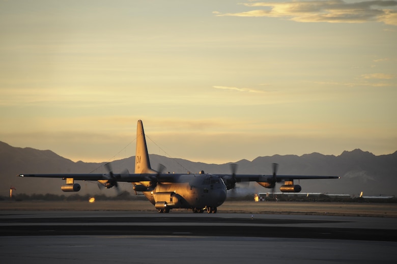 An EC-130H Compass Call assigned to the 55th Electronic Combat Group takes off from Davis-Monthan Air Force Base, Ariz., Jan. 10, 2017. Airmen from the 355th Fighter Wing deployed to Turkey in support of Combined Joint Task Force Operation Inherent Resolve, a multinational effort to weaken and destroy the Islamic State of Iraq and the Levant. (U.S. Air Force photo by Airman 1st Class Mya M. Crosby)