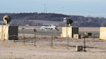 A Gray Eagle unmanned aircraft system begins to taxi at Marshall Army Airfield, Fort Riley Jan. 18. Soldiers from Company F operates the Gray Eagle for 1st Combat Aviation Brigade, 1st Infantry Division, and was involved with a week-long Table 6 Aerial Gunnery Training, the first of its kind at Fort Riley.
