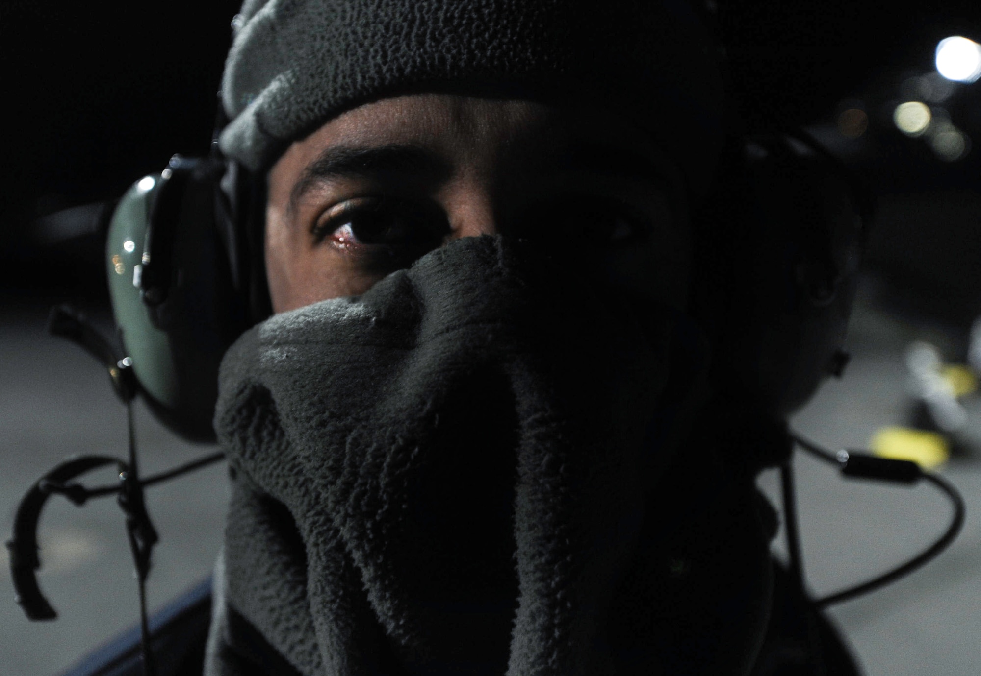 Senior Airman Michael Cordero a transportation journeyman assigned to the 419th Logistics Readiness Squadron, Hill Air Force Base, Utah, poses for a portrait during Red Flag 17-1 on Nellis Air Force Base, Nev., Jan. 25, 2017. Red Flag provides a series of intense air-to-air scenarios or air crew and ground personnel which will increase their combat readiness and effectiveness for future real world missions. (U.S. Air Force photo by Airman 1st Class Kevin Tanenbaum/Released)