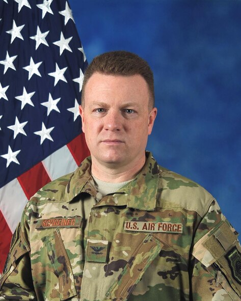 U.S. Air Force Colonel Jeffrey Schreiner, vice commander, 379th Air Expeditionary Wing was photographed on May 22, 2017. (captioning by TSgt Bradly A. Schneider/Released)