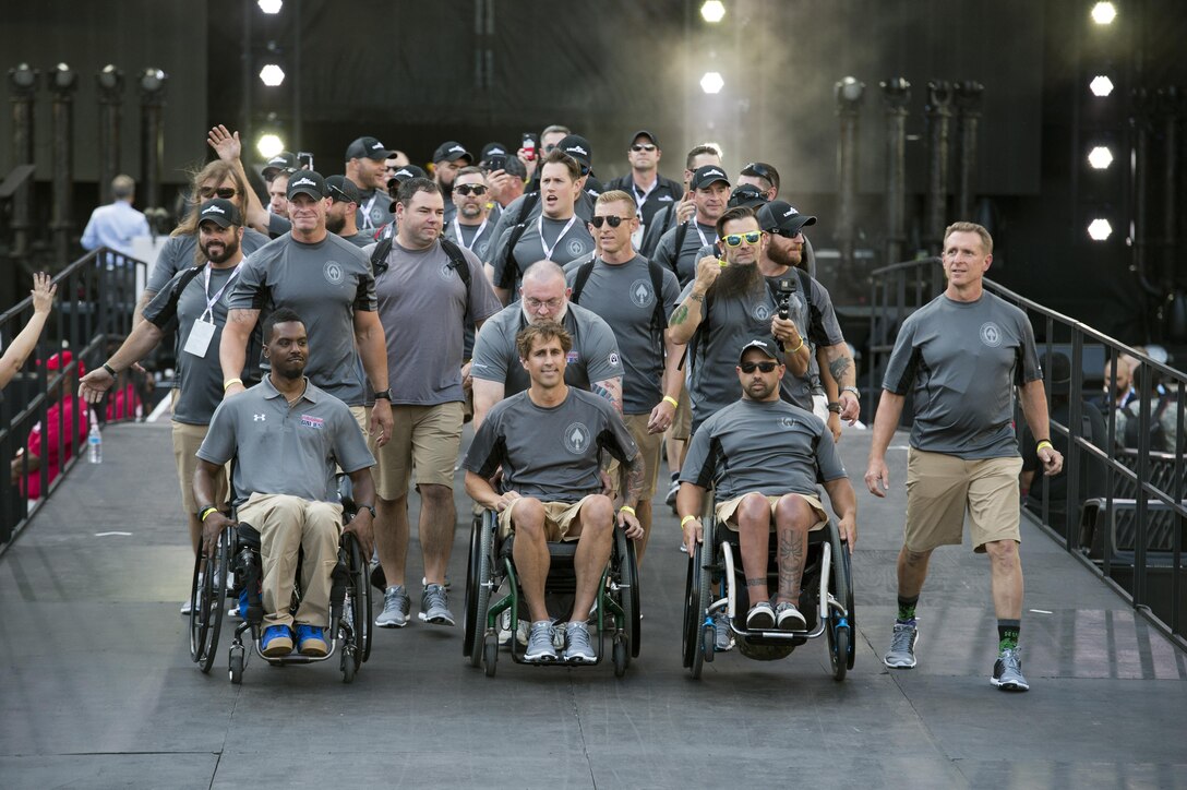Team Special Operations Command enters opening ceremonies for the 2017 Department of Defense Warrior Games at Soldier Field in Chicago, July 1, 2017. DoD photo by EJ Hersom