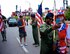 The 932nd Airlift Wing Public Affairs Shop coordinated participation in the July 1, 2017 Saint Louis VP parade, to recognize America's birthday.  From left, waiting to start the parade are Senior Airman Maria Tremblay, retired non-commissioned officer in charge of PA, Tech Sgt. Daniel Oliver; 932nd Operations Group commander Col. Ray Smith, and Master Sgt.  Monica Codner.  She was seen here catching a photo with 