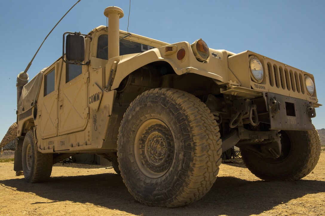 TWENTYNINE PALMS, Calif. – Marines with the Combat Logistics Battalion 453, Combat Logistics Regiment 4, 4th Marine Logistics Group, Marine Forces Reserve, prepare for a refueling mission during Integrated Training Exercise 4-17 in Twentynine Palms, California, June 23, 2017. The CLB-453 Marines supported the 2nd Battalion, 25th Marine Regiment, 4th Marine Division, MARFORRES, providing fuel to the battalion during the final battalion exercise of ITX 4-17.