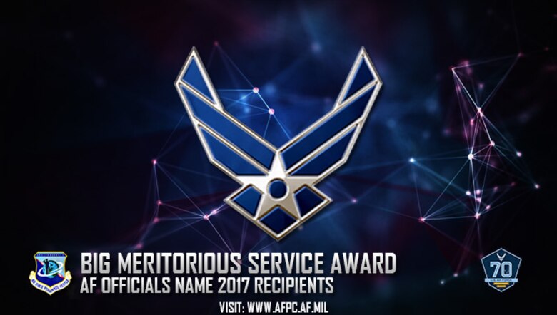 Air Force officials recently named the winners for the 2017 Blacks in Government Meritorious Service Award. The award honors military members and Department of Defense civilian employees who have supported military missions or overseas contingency operations, or whose attributes best epitomize the qualities and core values of their service branch or other DOD component. (U.S. Air Force graphic by Staff Sgt. Alexx Pons)