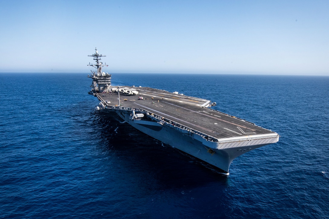 The aircraft carrier USS Theodore Roosevelt transits the Pacific Ocean, June 26, 2017. Navy photo by Petty Officer 3rd Class Anthony J. Rivera