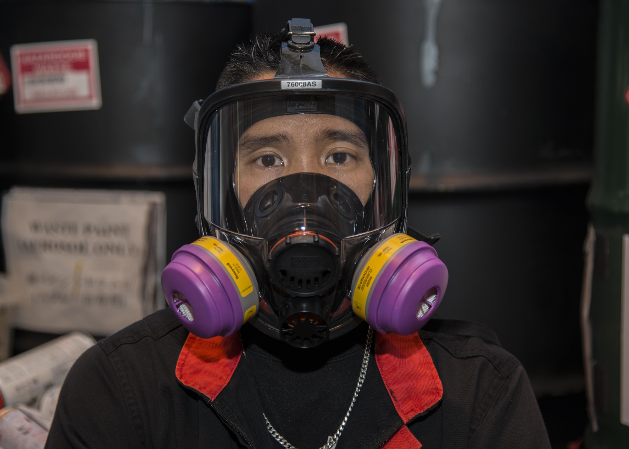 Jay Tababa, a 35th Civil Engineer Squadron hazardous waste storage area operator, poses for a photo at Misawa Air Base, Japan, June 29, 2017. Tababa is the only operator for the hazardous material facility. He ensures all material picked up or dropped off is properly disposed of or recycled in accordance with the Japanese Environmental Governing Standards. (U.S. Air Force photo by Senior Airman Brittany A. Chase)