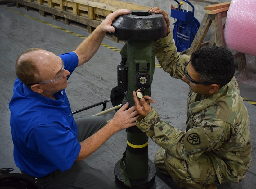 U.S. Army Reserve Soldiers from the 295th Ordnance Company out of Hastings, Neb., work with Army Civilians while completing their annual training at Crane Army Ammunition Activity. The Soldiers are receiving valuable experience handling munitions to increase mission readiness.