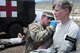 Tech. Sgt. Elaine Reis, 178th Medical Group medical technician, participates as a patient during a mass casualty exercise as part of joint medical training at the Pohakuloa Training Area, Hawaii. Thirty-three Airmen from the 178th Medical Group and 121st Medical Group participated in the training, provided real-world medical assistance and completed their annual training requirements, June 11-23. (U.S. Air National Guard photo by 2d Lt. Lou Burton)