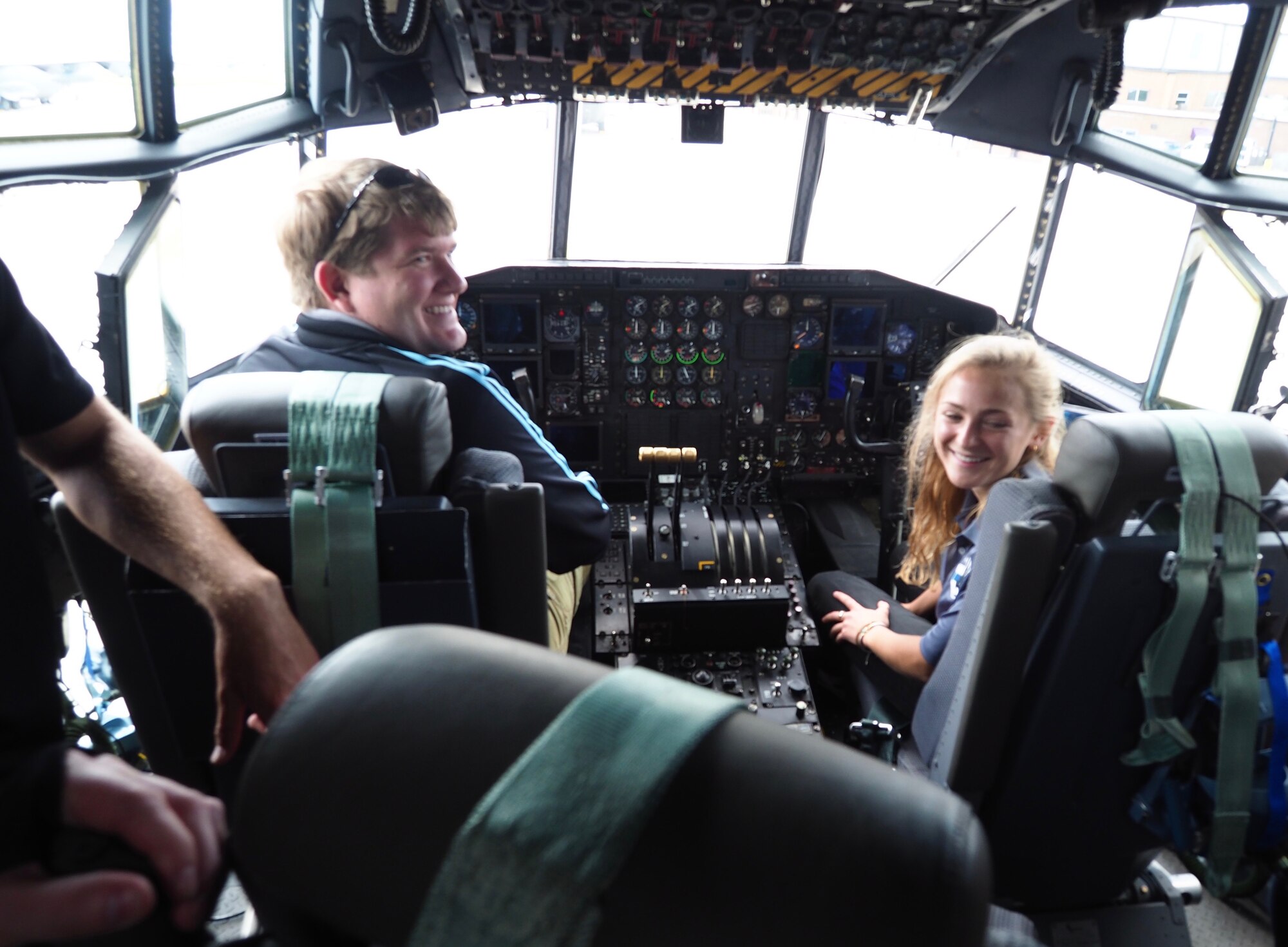 Members of the Minnesota United F.C. toured a 934th Airlift Wing C-130 June 25 after sponsoring participating in a Military Youth Soccer Clinic at the Minneapolis-St. Paul Air Reserve Station. (Photo by Paul Zadach)