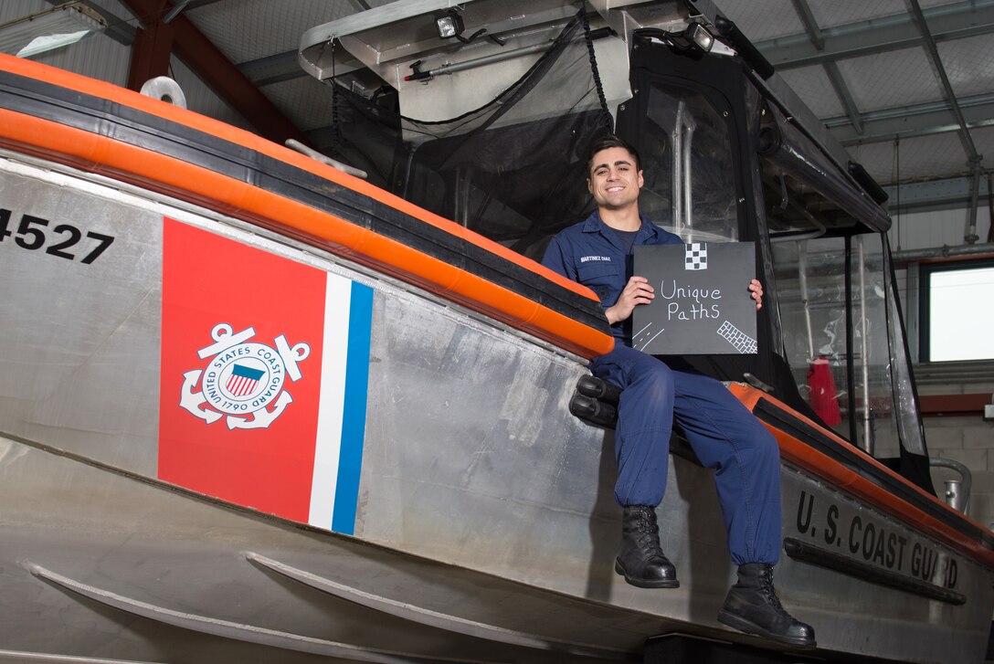 1. What is your name and what do you do in the Coast Guard?
"My name is Gordon Martinez Diaz. I assist in conducting small boat search and rescue missions for STA Cape May. In addition to that I perform safety boarding's and law enforcement as a boarding team member."

2. Describe diversity in a word or two and explain what it means to you.
"Unique Path. I believe that people coming together from all walks of life is diversity. "Strength lies in differences, not in similarities." Since the Coast is so diverse, we can look at a problem and see the solution through various thought processes. Using different walks of life, the Coast Guard members have an array of angles to view every situation."

3. How has your experience and background prepared you to be effective at
your job?
"I am a proud Cuban American, and was raised to have a hard work ethic, strong morals, and to strive for excellence. My background has always pushed me to do my best and never give up. My experiences and hardships have made it easier for me to identify and mitigate hazards that could potentially affect my shipmates in a negative way." 

4. Tell me a little bit about your life outside of work.
"I like long walks on the beach."

U.S. Coast Guard photo by Auxiliarist David Lau