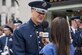 Col. Larry H. Lang, U.S. Air Force Band commander, speaks to a Today Show reporter in New York City, July 4, 2017. The U.S. Air Force Band ceremonial brass ensemble and an Honor Guard color team traveled to New York for Independence Day celebrations with stops at the Today Show and New York Yankee Stadium. (US Air Force Photo by Airman 1st Class Gabrielle Spalding)