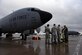 Col. Albert Miller, 22nd Air Refueling Wing commander, listens to a pre-flight checklist before his fini-flight on a KC-135 Stratotanker, June 30, 2017, at McConnell Air Force Base, Kan. A fini-flight is a member’s final flight with a unit. (U.S. Air Force photo/Airman 1st Class Alan Ricker)