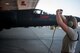 Airman 1st Class Dedrie Flowers, 9th Air Maintenance Squadron crew chief, gives the signal to apply engine start air to the U-2 Dragon Lady at Beale Air Force Base, Calif., June 20, 2017. The U-2 is a single-seat, single-engine, high-altitude/near space reconnaissance and surveillance aircraft providing signals, imagery, and electronic measurements and signature intelligence. (U.S. Air Force photo by Airman 1st Class Justin Parsons/released)



