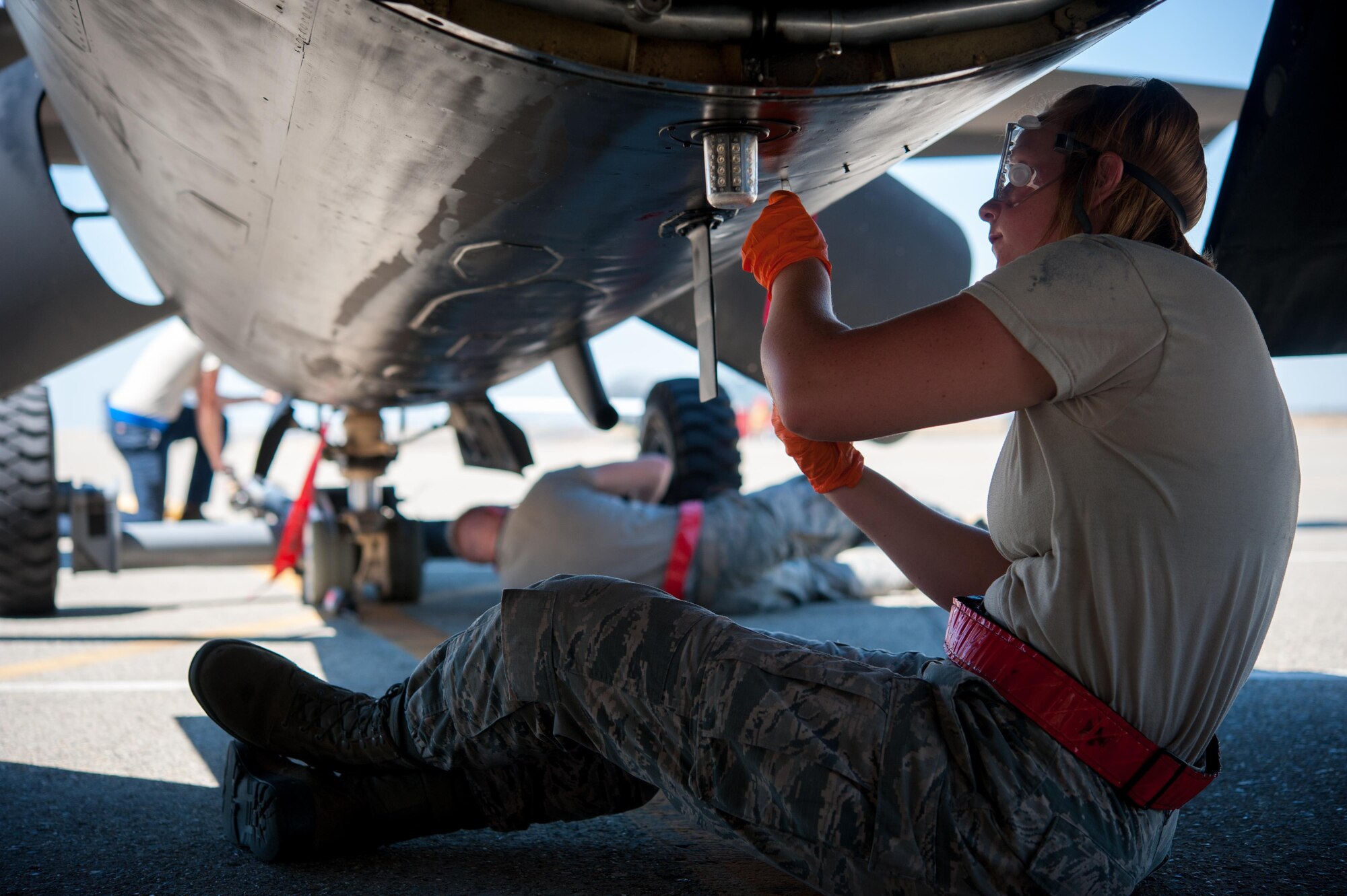Airman 1st Class Dedrie Flowers, 9th Air Maintenance Squadron crew chief, takes an oil sample from a U-2 Dragon Lady after its high altitude flight at Beale Air Force Base, Calif., June 20, 2017. Preventative maintenance done by crew chiefs helps ensure any potential mechanical issues are mitigated and repaired. 

