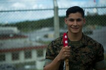 U.S. Marine Lance Cpl. Antonio Martinez was one of the five Marines to assist a local Japanese woman on his way down Mount Fuji, Japan, July 3, 2017. The woman, Oda Moe, was found lying on the ground, hyperventilating and struggling to breathe when the Marines came to her assistance. Together, they created a makeshift stretcher to carry her down approximately two miles  to get to medical assistance. Martinez, a 21 year old, Philadelphia, Pennsylvania  native, is a ground radio repairer with Electronics Maintenance Company, 3d Maintenance Battalion, Combat Logistics Regiment 35, 3d Marine Logistics Group, III Marine Expeditionary Force.