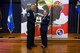 U.S. Air Force Senior Airman Abagail Anderson, 52nd Operations Support Squadron intelligence threat analyst, receives the John L. Levitow during the Pitsenbarger Airman Leadership School 17-E graduation at Club Eifel on Spangdahlem Air Base, Germany, June 29, 2017. The Levitow award is the highest honor given to the student who displays excellence in all categories of ALS. (U.S. Air Force photo by Senior Airman Dawn M. Weber)