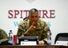 U.S. Army Lt. Gen. Stephen Townsend, Combined Joint Task Force – Operation Inherent Resolve commanding general, discusses key topics with U.S. Air Force, U.S. Marine Corps, and coalition leadership during his visit to the 407th Air Expeditionary Group in Southwest Asia July 6, 2017. (U.S. Air Force photo by Tech Sgt. Andy M. Kin)