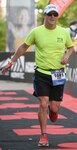 Navy Lt. Noel Dickens, Biomaterials and Epidemiology Department head, Naval Medical Research Unit-San Antonio, Joint Base San Antonio-Fort Sam Houston, finishes IRONMAN Texas in 11:34:28 April 22.