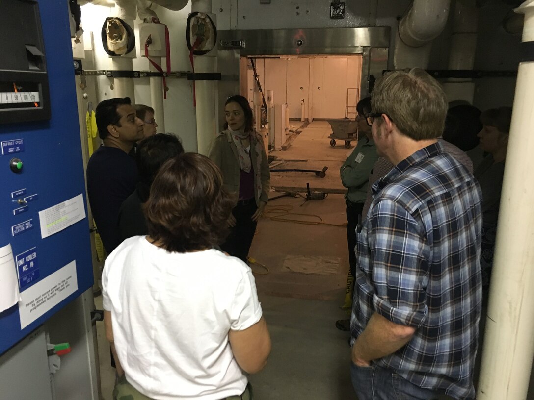 Research Materials Engineer Dr. Emily Asenath-Smith shows renovated rooms within the Cold Regions Research and Engineering Laboratory’s Coldroom Complex that have been cleared and are being prepared for the arrival of cold units, which will serve as cold rooms.