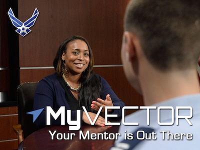 MyVector is an enterprise solution supporting force development and mentoring across the Air Force. It supports individual Airmen, career field managers and development teams. More than 120,000 Airmen have registered in MyVector and more than 15,000 Airmen have created a mentor profile. (Photo Illustration/Vernon Greene)