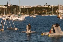 NOUMEA, NEW CALEDONIA— Marines and Sailors with 3rd Battalion, 4th Marine Regiment, currently deployed to Koa Moana 17, run a water obstacle course while participating in the French Nautical Commando Course during exercise Koa Moana 17, July 3, 2017, in Noumea, New Caledonia. Koa Moana 17 is designed to improve theater security, and conduct law enforcement and infantry training in the Pacific region in order to enhance interoperability with partner nations. (U.S. Marine Corps Photo by Sgt. Douglas D. Simons)