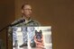 U.S. Air Force Lt. Col. Christopher Sheffield, 39th Security Forces Squadron commander, speaks at Military Working Dog Jerry’s retirement ceremony July 10, 2017, at Incirlik Air Base, Turkey. Both canine and human friends gathered to celebrate MWD Jerry’s seven years of faithful service to the Air Force. (U.S. Air Force photo by Airman 1st Class Kristan Campbell)