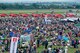 The Royal Air Force Red Arrow line up at the Yeovilton International Air Day at Royal Naval Air Station, U.K.  Citizen Airmen from the 701st Airlift Squadron set the bar high by flying the first C-17 low-level pass through the “Mach Loop” and captured another win for their static display at the the air show Friday and Saturday. (U.S. Air Force Photo \ Tech. Sgt. Bobby Pilch)