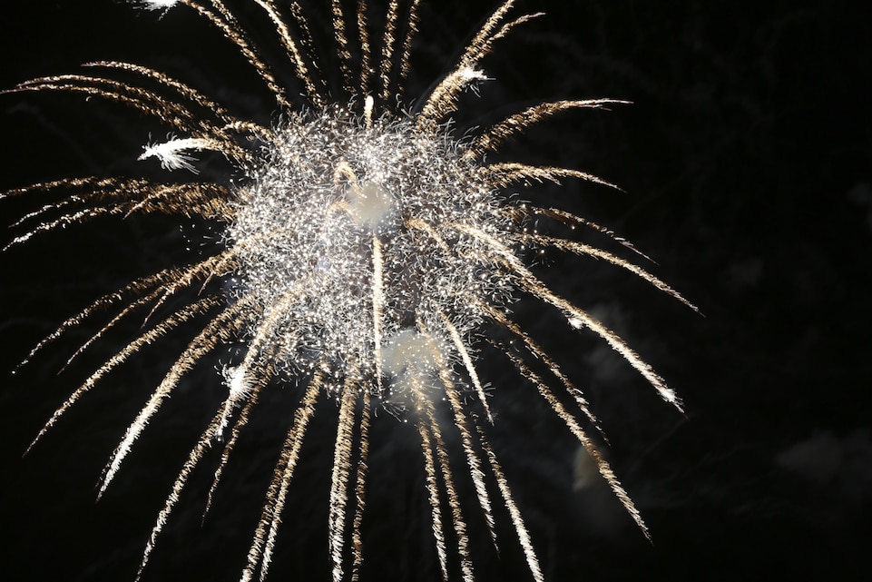 In keeping with the American tradition, the city of Twentynine Palms displayed fireworks during the annual Twentynine Palms Independence Day celebration in Luckie Park, Twentynine Palms, Calif., July 4, 2017. The firework show was the final event to wrap up the community celebration. (U.S. Marine Corps photo by Lance Cpl. Christian Lopez)