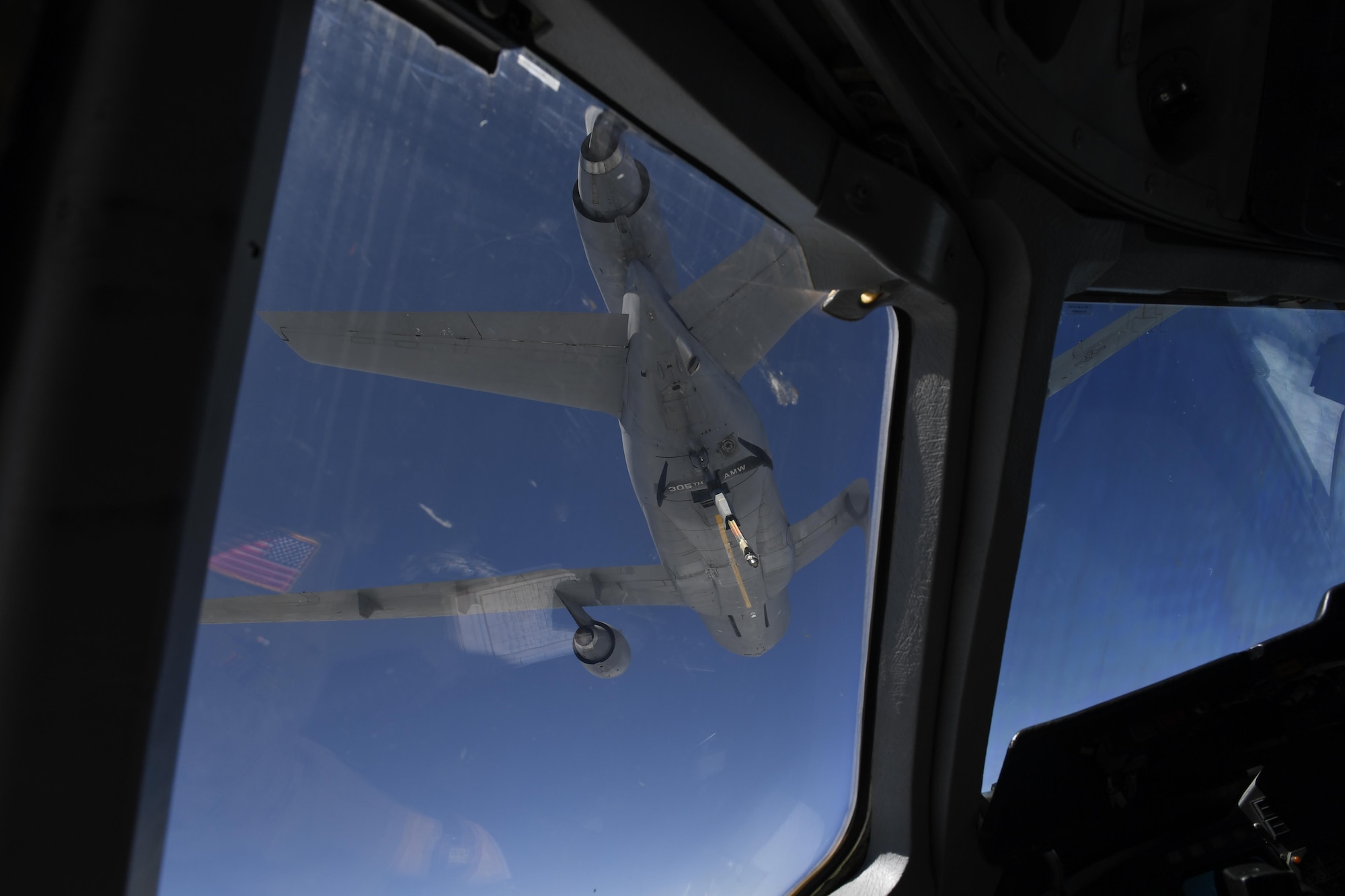 A KC-10 Extender from Joint Base McGuire-Dix-Lakehurst refuels another KC-10 Extender in formation during a training exercise enroute to support Global Reach for Talisman Sabre 17, July 9, 2017. The KC-10 Extender can refuel and be refueled, making it a valuable training tool for aircrew.