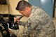 Tech. Sgt. Jonathan Sandlin, 9th Maintenance Squadron assistant section chief, inspects the hoses on a U-2 Dragon Lady ejection seat Jan. 23, 2017 at Beale Air Force Base, Calif. The hoses carry explosive pressure, which allows the pilot to eject from the aircraft. (U.S. Air Force photo/Airman 1st Class Tristan D. Viglianco)