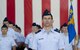 U.S. Air Force Lt. Col. Cory Damon, 22nd Airlift Squadron commander, stands in formation during the 60th Operations Group Change of Command Ceremony at Travis Air Force Base, Calif., Jul 7, 2017. During the ceremony Col. Christopher V. Maddox relinquished command to Col. Theresa E. Weems. The ceremony is rooted in military history dating back to the 18th Century where the command flag is passed to the individual assuming command in the presence of the entire unit. (U.S. Air Force photo by Heide Couch)