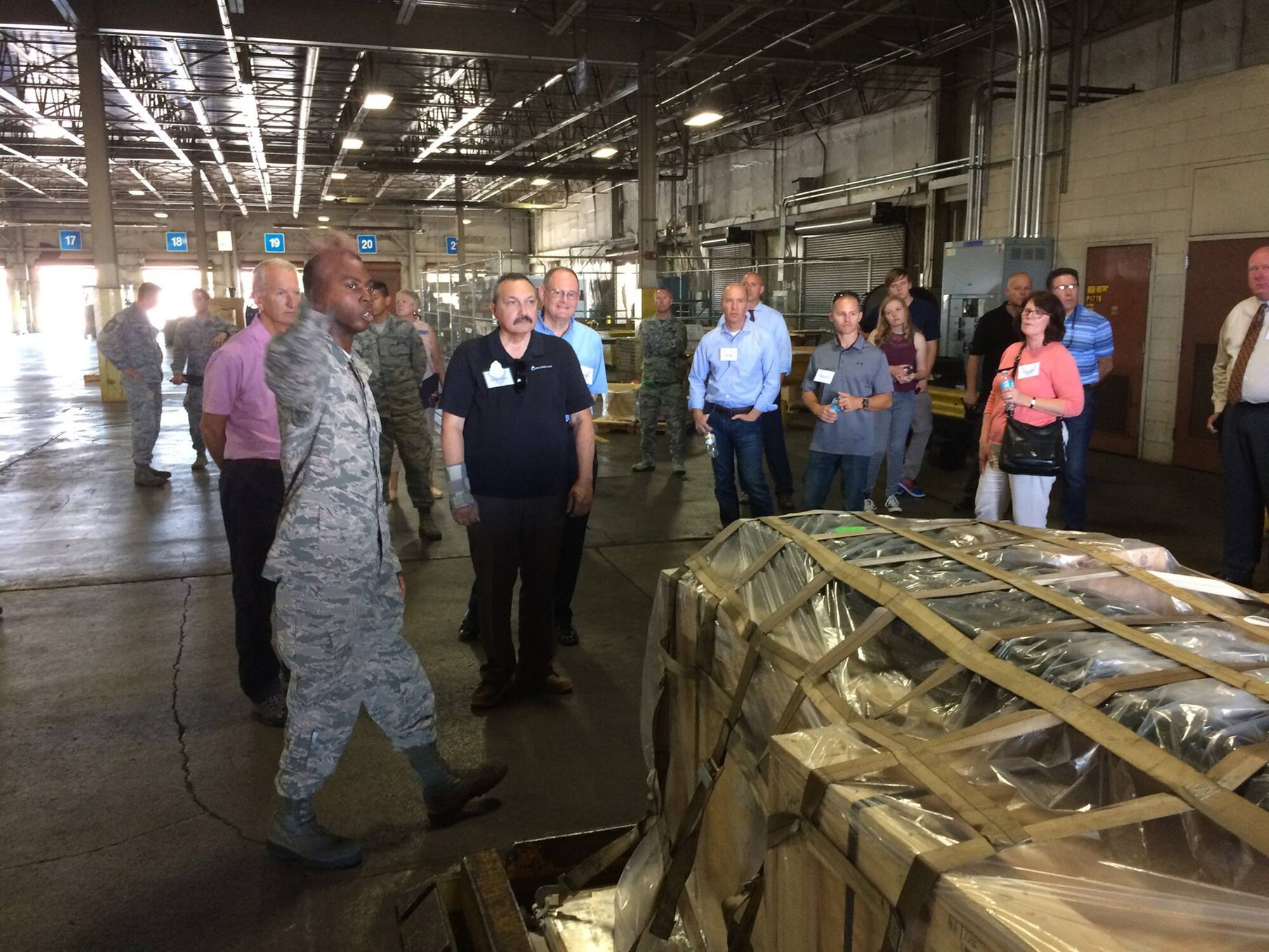 Team Travis honorary commanders take part in a tour that familiarized them with the capabilities and operations of the 60th Maintenance Group and the 349th Mission Support Group, July 7, 2017.