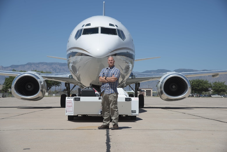 Col. Mark Arnholt, the Individual Mobilization Augmentee to the Air Force Nuclear Weapons Center vice commander, pilots a 747-400 COMBI nuclear alert aircraft for the National Nuclear Security Administration as a civilian.