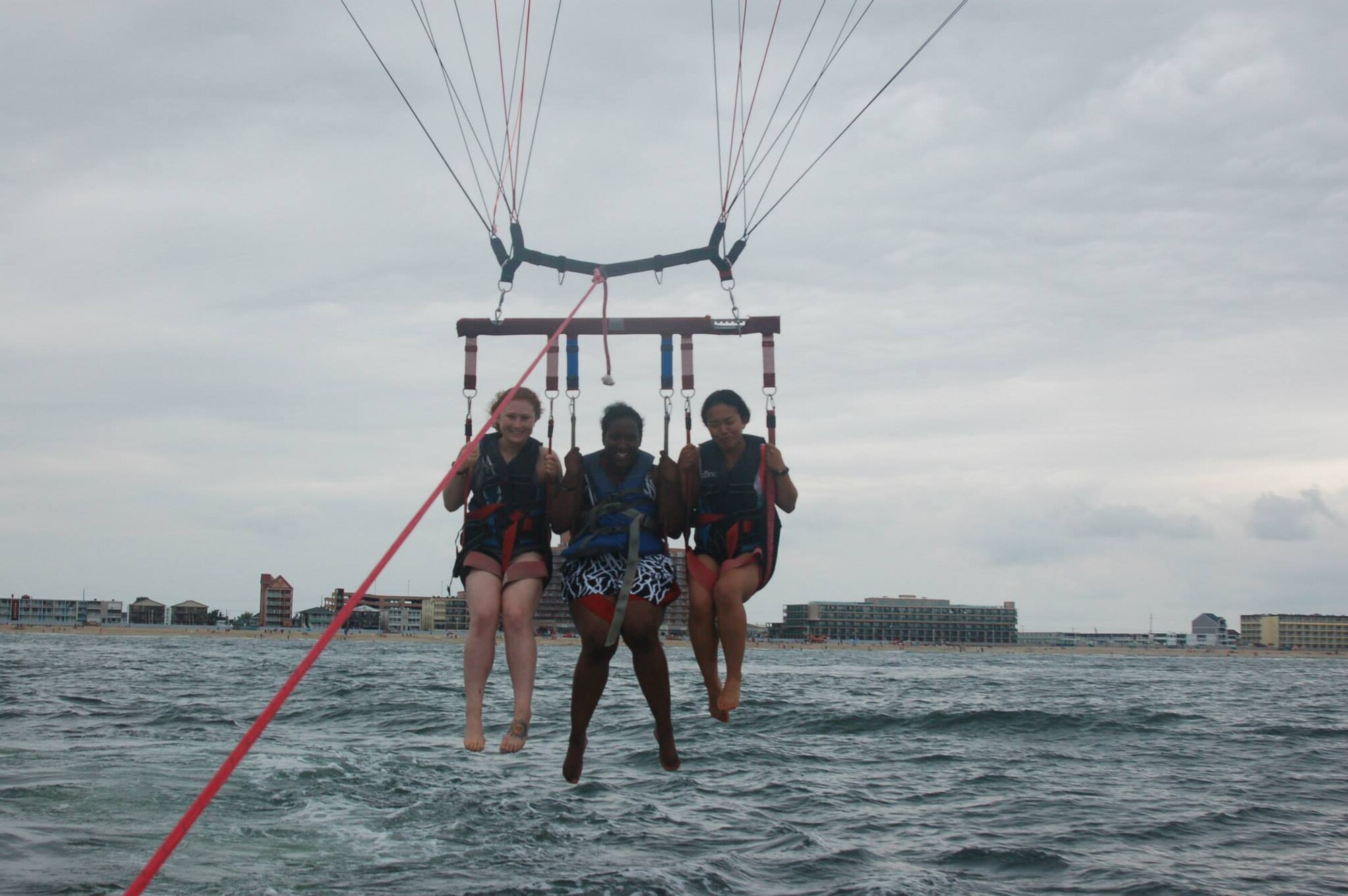 Fort George G. Meade, Md., servicemembers parasail during a past Better Opportunities for Single Service members (BOSS) program event in Ocean City, Md.  (Courtesy photo)     