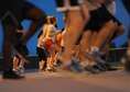 Airmen assigned to the 56th Fighter Wing perform warm-up exercises at Luke Air Force Base, Ariz., July 10, 2017. Physical fitness amongst Airmen plays a vital role in ensuring missions across the Air Force can be accomplished. Through regular testing and training, Airmen are expected to maintain standards to ensure they are fit to fight. (U.S. Air Force photo/Airman 1st Class Caleb Worpel)