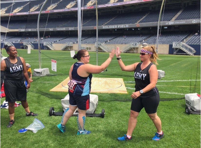 Sgt. 1st Class Heather Moran represented the 364th ESC in the 2017 DoD Warrior games as part of the cycling, shooting, shot put and discus throw team. The Warrior games is an adaptive sports competition for wounded, ill and injured service members and veterans participating in eight sporting events in Chicago from June 30 – July 08.