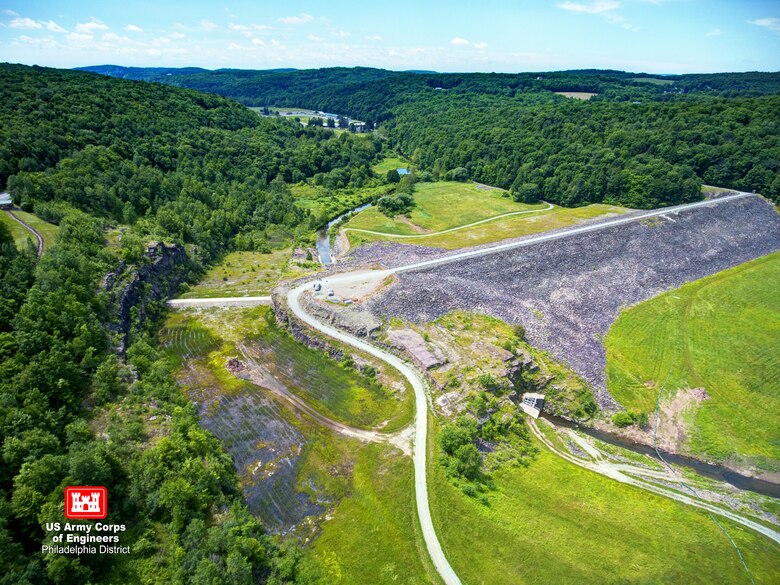 The General Edgar Jadwin Dam was constructed by the U.S. Army Corps of Engineers in 1960 and has prevented more than $34 million in flood damages.
