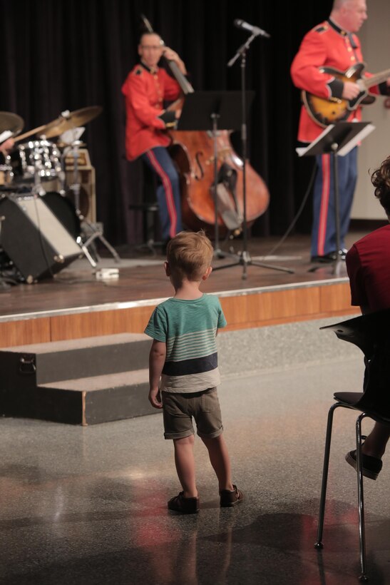On July 13, 2017, a Marine Jazz Combo performed at the National Museum of American History's Wallace H. Coulter Performance Plaza as part of the Star-Spangled American Music Series. (U.S. Marine Corps photo by Master Sgt. Amanda Simmons/released)